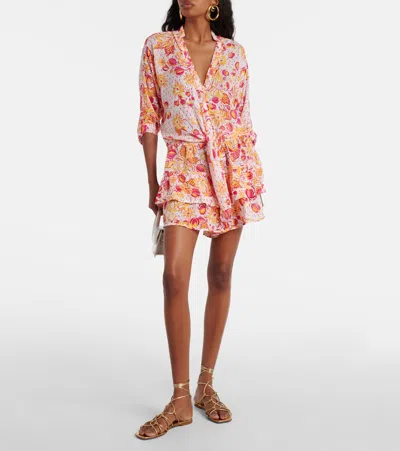 Poupette St Barth Bedrucktes Hemd Azia In Pink