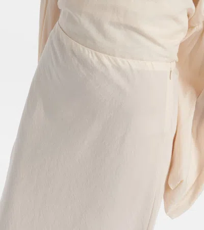 Khaite Maxirock Mauva Aus Seide Und Baumwolle In Beige
