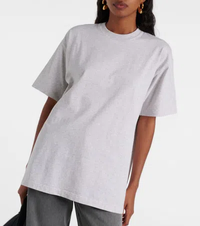 Shop Totême Cotton Jersey T-shirt In Grau