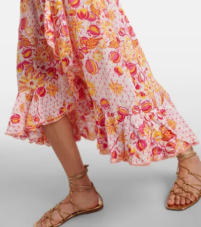 Poupette St Barth Bedrucktes Wickelkleid Aude In Pink