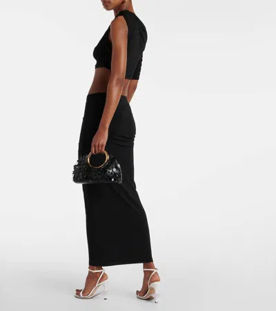 Jacquemus Maxirock La Jupe Drapeado Aus Jersey In Schwarz