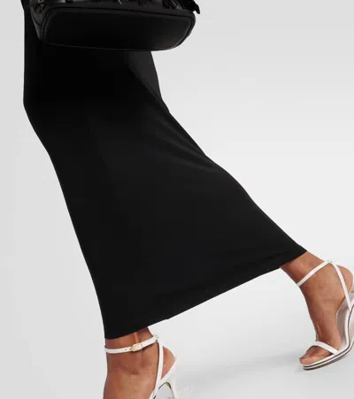 Jacquemus Maxirock La Jupe Drapeado Aus Jersey In Schwarz