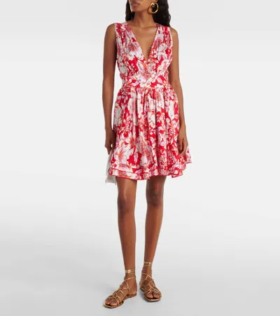 Poupette St Barth Bedrucktes Minikleid Bessie In Rot