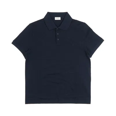 Shop Saint Laurent T-shirts And Polos Blue