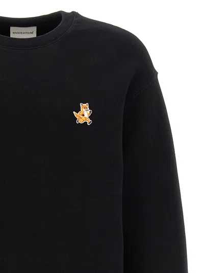 Shop Maison Kitsuné Speedy Fox Patch Sweatshirt Black