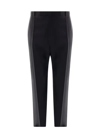 Shop Saint Laurent Wool Blend Trouser With Frontal Fold