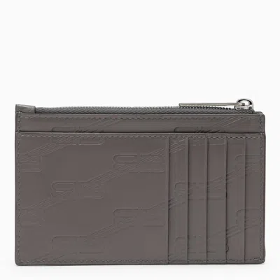 Shop Balenciaga Grey Leather Card Case Men In Gray