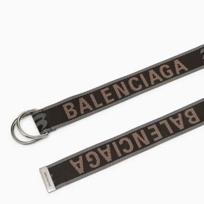 Shop Balenciaga Khaki D Ring Belt Men In Multicolor