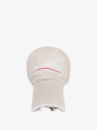 Shop Balenciaga Man Hat Man Grey Hats In Gray