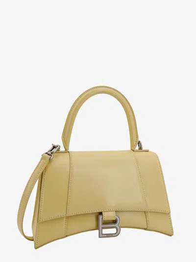 Shop Balenciaga Woman Hourglass Woman Yellow Handbags