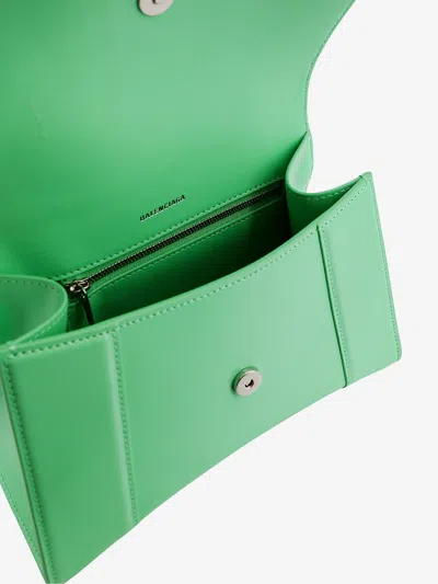Shop Balenciaga Woman Hourglass Woman Green Handbags