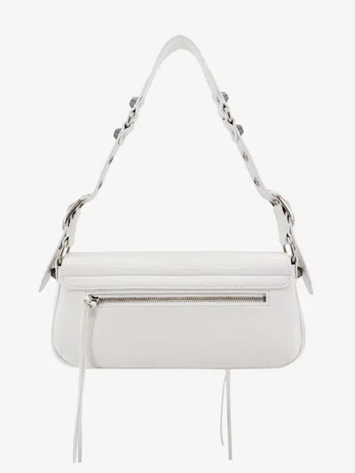 Shop Balenciaga Woman Le Cagole Woman White Shoulder Bags