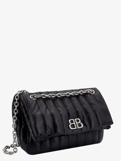 Shop Balenciaga Woman Monaco Piccola Woman Black Shoulder Bags