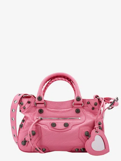 Shop Balenciaga Woman Neo Cagole Woman Pink Shoulder Bags