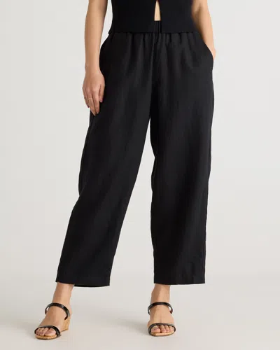 Shop Quince Women's Linen Pants In Black