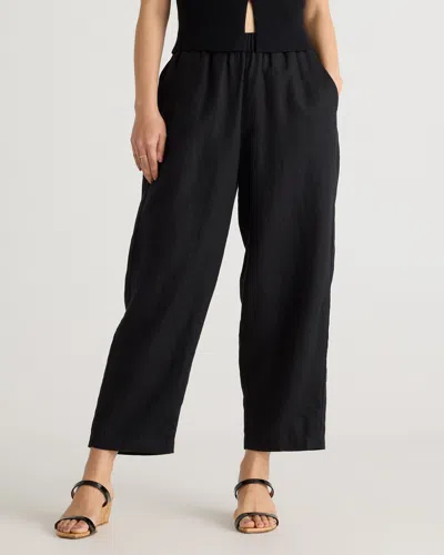 Quince Women's 100% European Linen Pants In Black