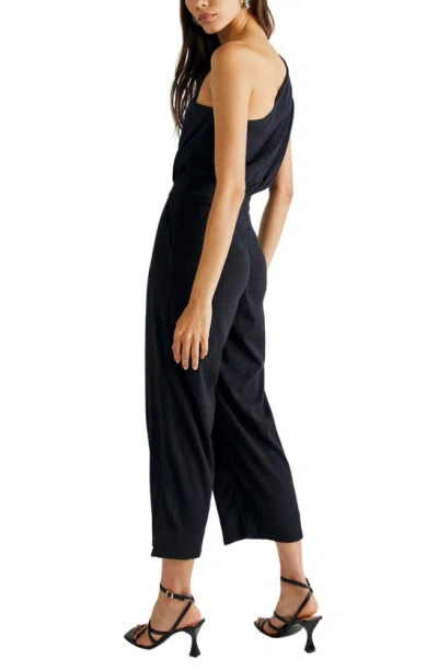Shop Free People Avery One-shoulder Jumpsuit In Black