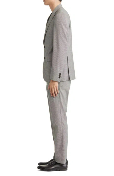 Ted Baker Robbie Extra Slim Fit Houndstooth Wool Suit In Black/white