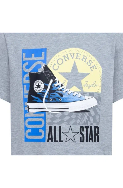 Shop Converse Kids' All Star Gfx Logo T-shirt & Shorts Set In Black/ Grey