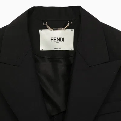 Shop Fendi Black Wool-blend Waistcoat Women