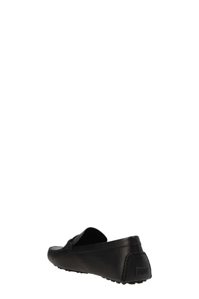 Shop Fendi Men 'o'lock' Loafers In Black
