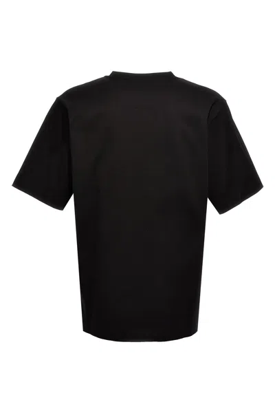 Shop Fendi Men Logo Embroidery T-shirt In Black