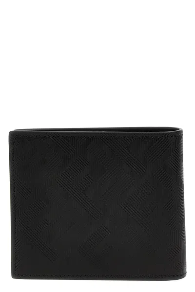 Shop Fendi Men Wallet ' Shadow Diagonal' In Black