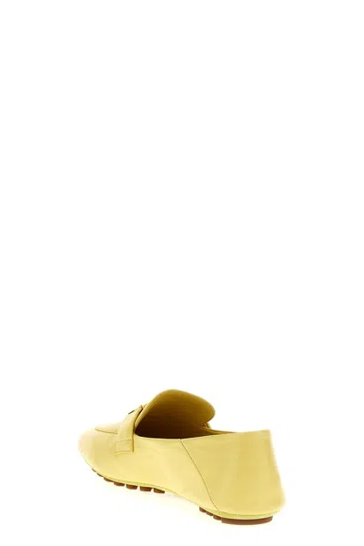 Shop Fendi Women 'baguette' Loafers In Yellow