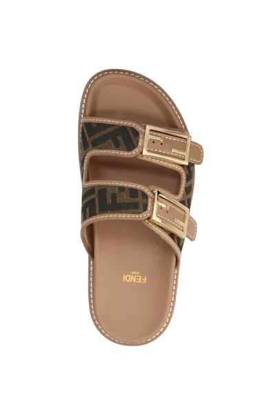Shop Fendi Women ' Feel' Sandals In Brown