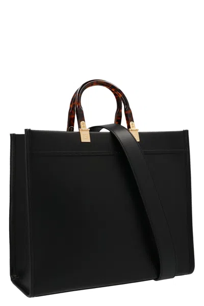 Shop Fendi Women ' Sunshine' Shopping Bag In Black