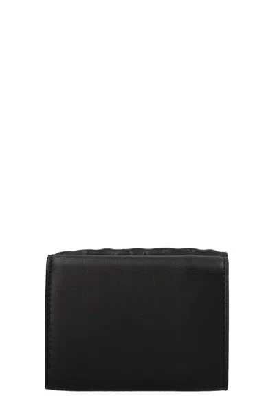 Shop Fendi Women 'micro Trifold Baguette' Wallet In Black