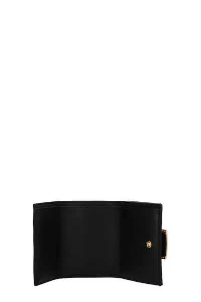 Shop Fendi Women 'micro Trifold Baguette' Wallet In Black