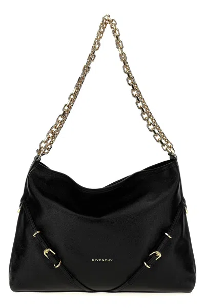 Shop Givenchy Women 'voyou Chain' Medium Shoulder Bag In Black
