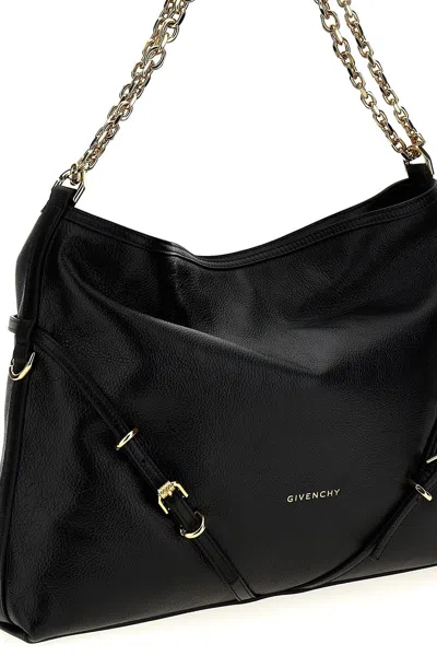 Shop Givenchy Women 'voyou Chain' Medium Shoulder Bag In Black