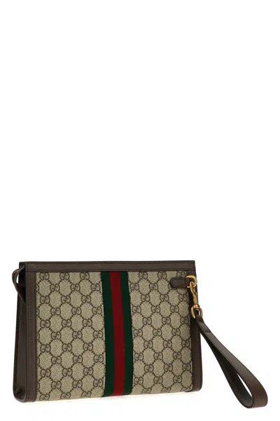Shop Gucci Men 'ophidia Gg' Clutch In Multicolor