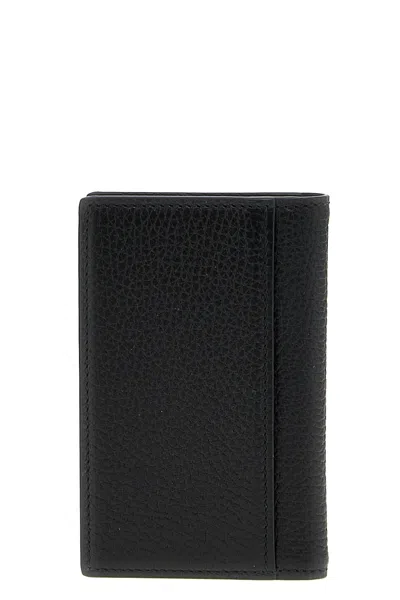 Shop Gucci Men Logo Continental Card Holder In Black