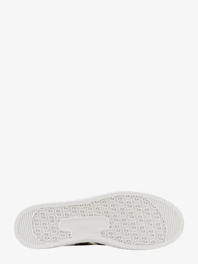 Gucci Beige And White Skeakers With Logo Detail In Gg Supreme Canvas Woman In Animal Print