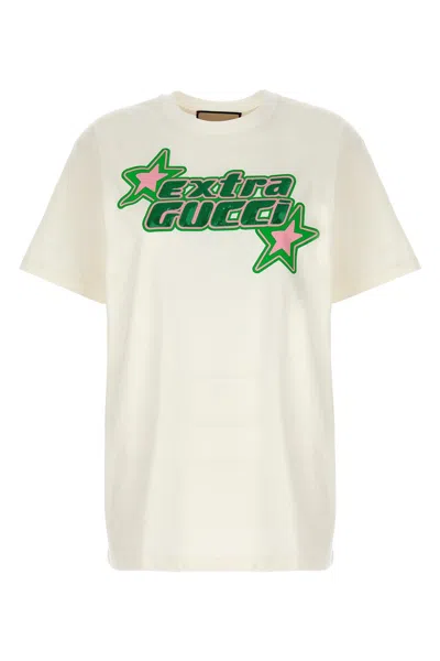 Shop Gucci Women 'extra ' T-shirt In White