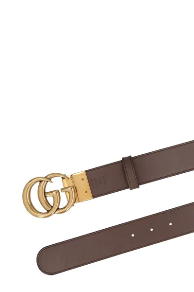 Shop Gucci Women 'gg Marmont' Reversible Belt In Multicolor