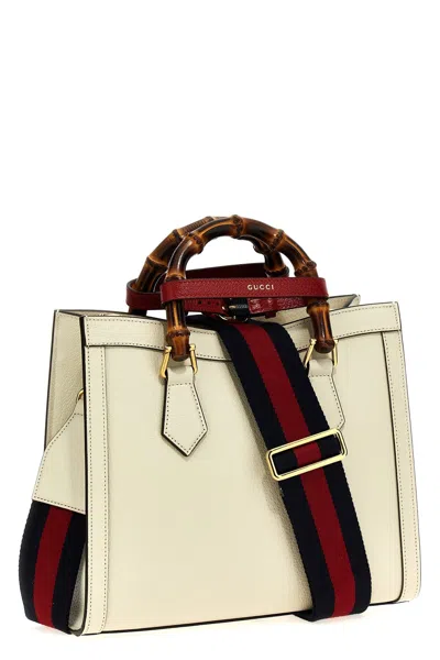 Shop Gucci Women ' Diana' Shopping Bag In White