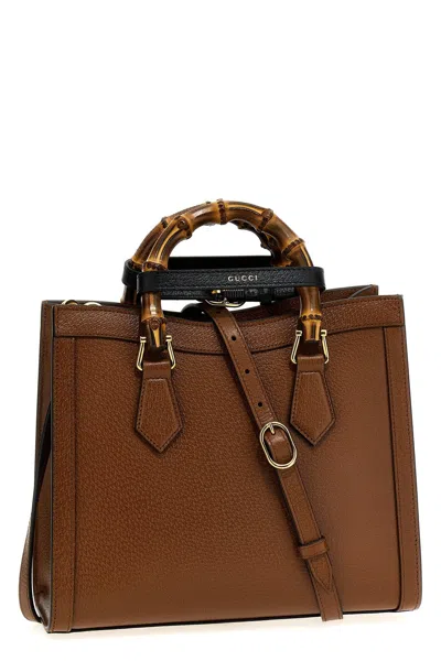 Shop Gucci Women ' Diana' Shopping Bag In Brown