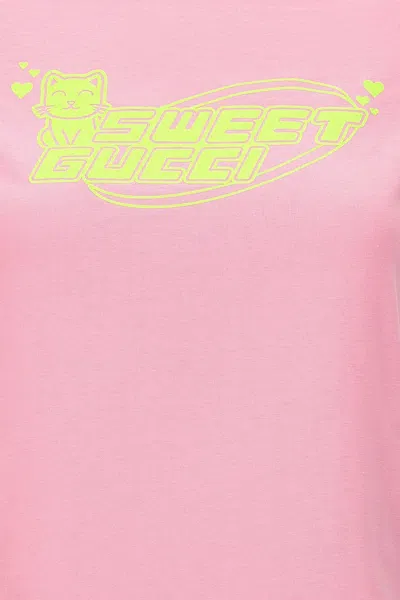 Shop Gucci Women 'sweet ' T-shirt In Pink