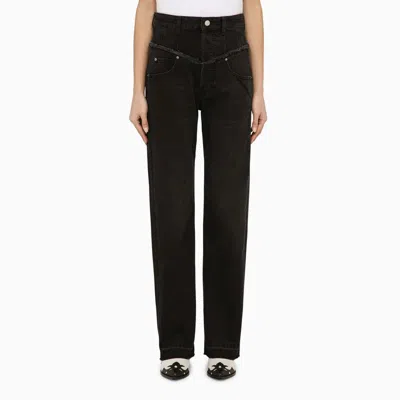 Shop Isabel Marant Black Cotton Denim Jeans Women