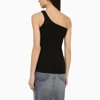 Shop Isabel Marant Black One-shoulder Cotton Tank Top Women