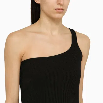 Shop Isabel Marant Black One-shoulder Cotton Tank Top Women
