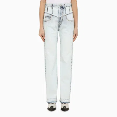 Shop Isabel Marant Light Blue Cotton Denim Jeans Women