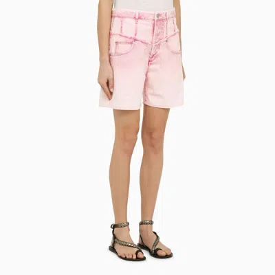 Shop Isabel Marant Light Pink Cotton Denim Shorts Women