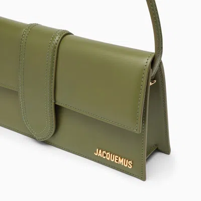 Shop Jacquemus Le Bambino Long Khaki-coloured Leather Bag Women In Cream