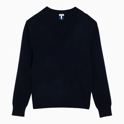 Shop Loewe Navy Blue Cashmere Sweater Women