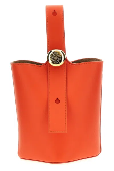 Shop Loewe Women 'pebble' Mini Handbag In Orange
